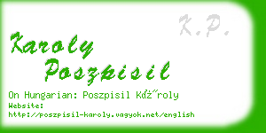 karoly poszpisil business card